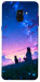 Чехол Space girl and cat для Galaxy A8 (2018)