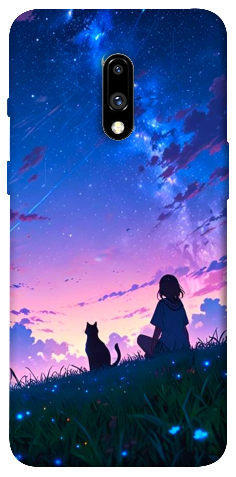 Чохол Space girl and cat для OnePlus 7