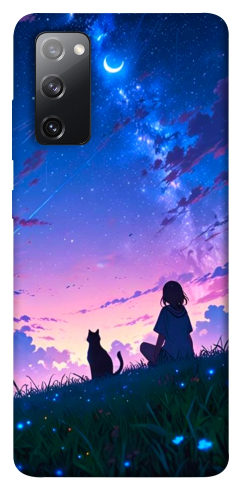 Чохол Space girl and cat для Galaxy S20 FE