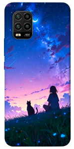 Чохол Space girl and cat для Xiaomi Mi 10 Lite