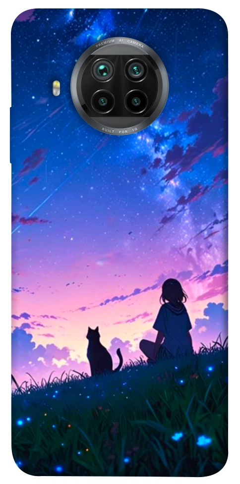 Чохол Space girl and cat для Xiaomi Mi 10T Lite