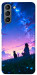 Чехол Space girl and cat для Galaxy S21