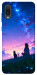 Чохол Space girl and cat для Galaxy A02