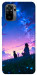 Чехол Space girl and cat для Xiaomi Redmi Note 10