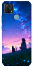 Чехол Space girl and cat для Oppo A15