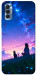 Чохол Space girl and cat для TECNO Spark 8P