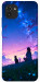 Чохол Space girl and cat для Galaxy A03