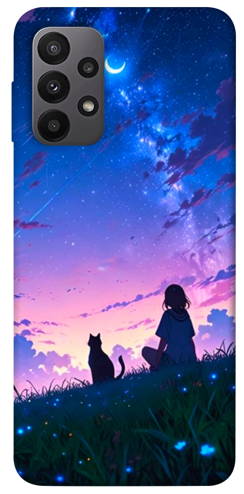 Чохол Space girl and cat для Galaxy A23