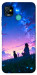 Чохол Space girl and cat для TECNO Pop 5