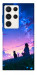 Чохол Space girl and cat для Galaxy S23 Ultra