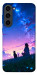 Чохол Space girl and cat для Galaxy S23