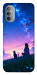 Чехол Space girl and cat для Motorola Moto G31