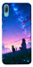 Чохол Space girl and cat для Huawei Y6 Pro (2019)