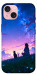 Чохол Space girl and cat для iPhone 15
