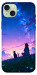 Чохол Space girl and cat для iPhone 15 Plus