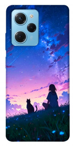 Чохол Space girl and cat для Xiaomi Poco X5 Pro 5G