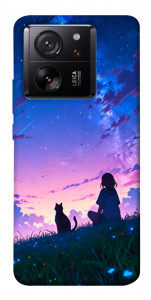 Чехол Space girl and cat для Xiaomi 13T