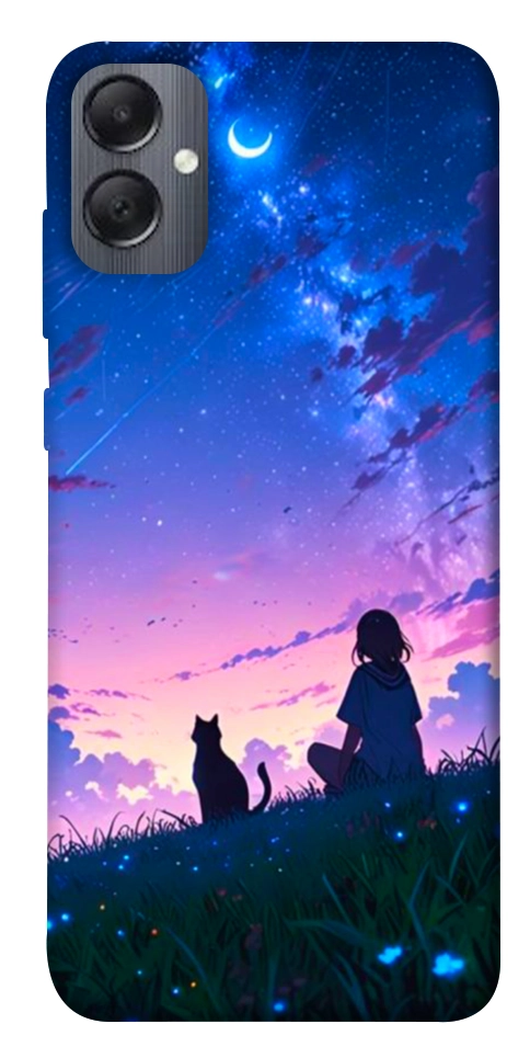 Чехол Space girl and cat для Galaxy A05