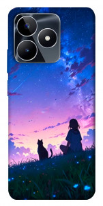 Чохол Space girl and cat для Realme C53