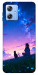 Чехол Space girl and cat для Motorola Moto G84