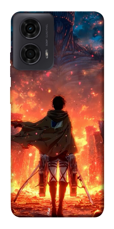 Чехол Attack on titan eren для Motorola Moto G04