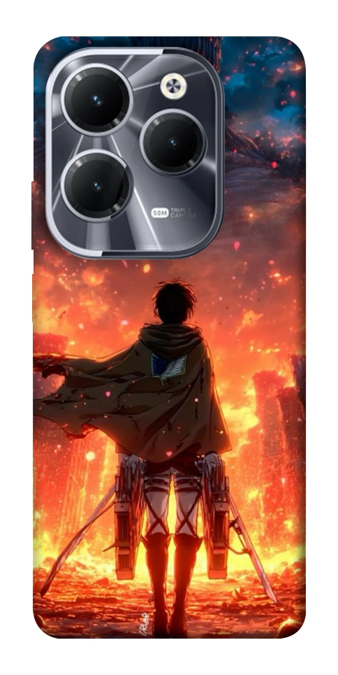 Чохол Attack on titan eren для Infinix Hot 40