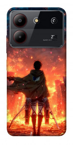 Чохол Attack on titan eren для ZTE Blade A54 4G