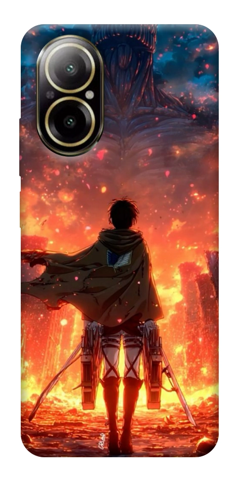 Чехол Attack on titan eren для Realme C67 4G