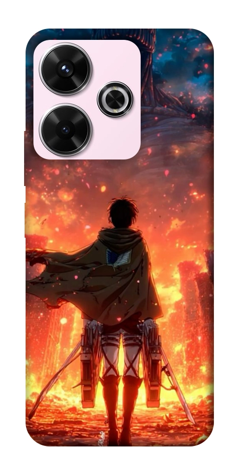 Чехол Attack on titan eren для Xiaomi Redmi 13 4G