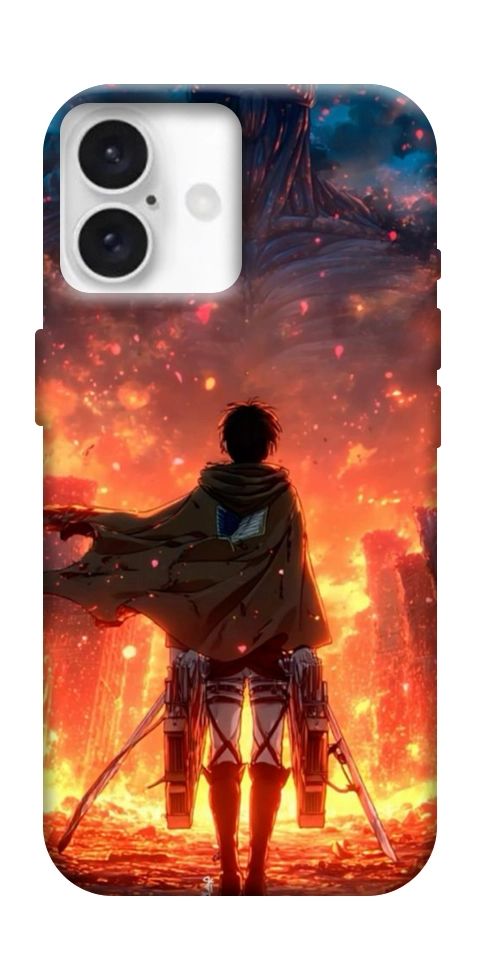 Чохол Attack on titan eren для iPhone 16 Plus
