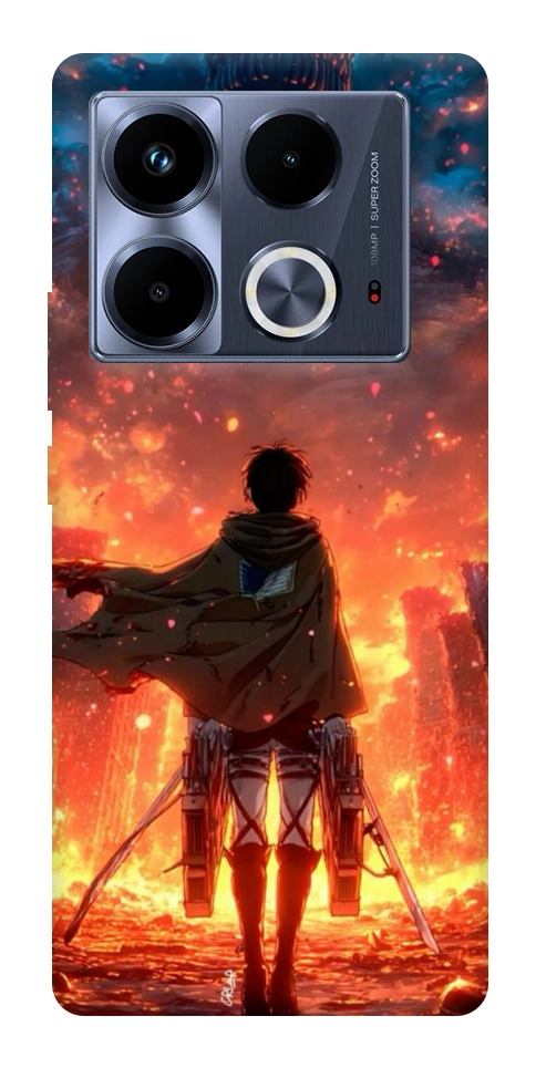 Чехол Attack on titan eren для Infinix Note 40 4G