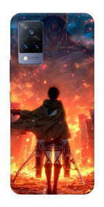 Чехол Attack on titan eren для Vivo V21