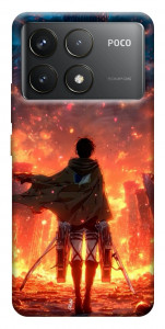 Чохол Attack on titan eren для Xiaomi Poco F6 Pro