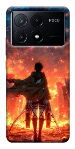 Чохол Attack on titan eren для Xiaomi Poco X6 Pro