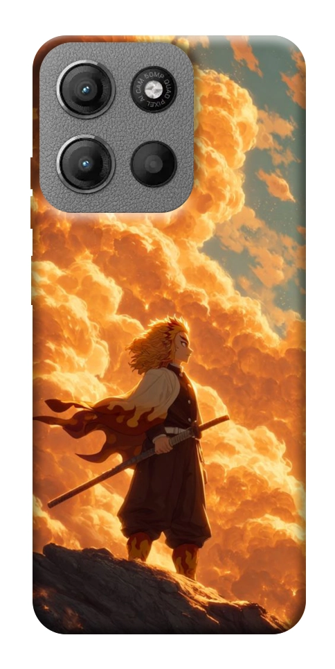 Чехол Demon slayer kyojuro для Motorola Moto G15 4G