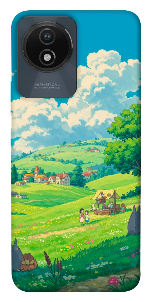 Чехол Miyazaki landscape для Vivo Y02