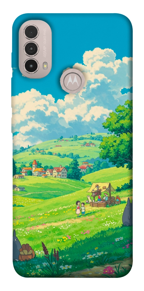 Чехол Miyazaki landscape для Motorola Moto E30