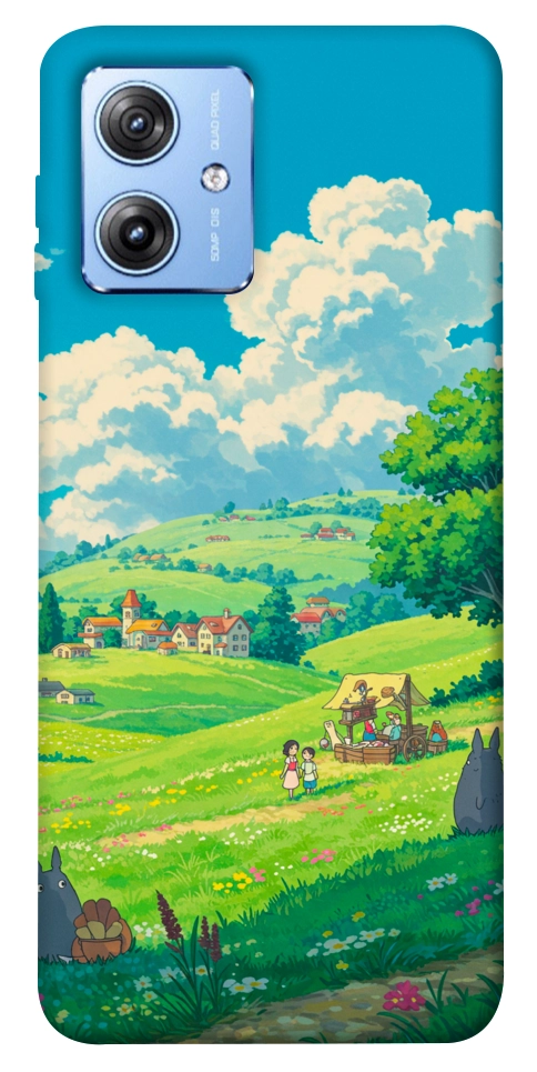 Чехол Miyazaki landscape для Motorola Moto G84