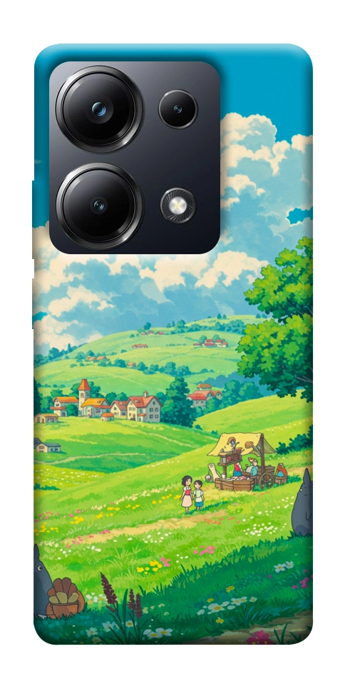Чехол Miyazaki landscape для Xiaomi Poco M6