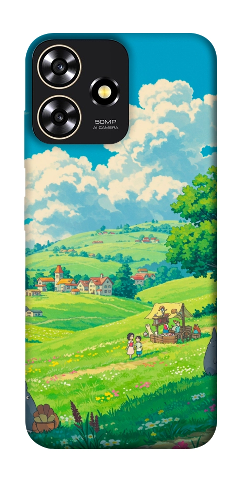 Чехол Miyazaki landscape для ZTE Blade A73 4G