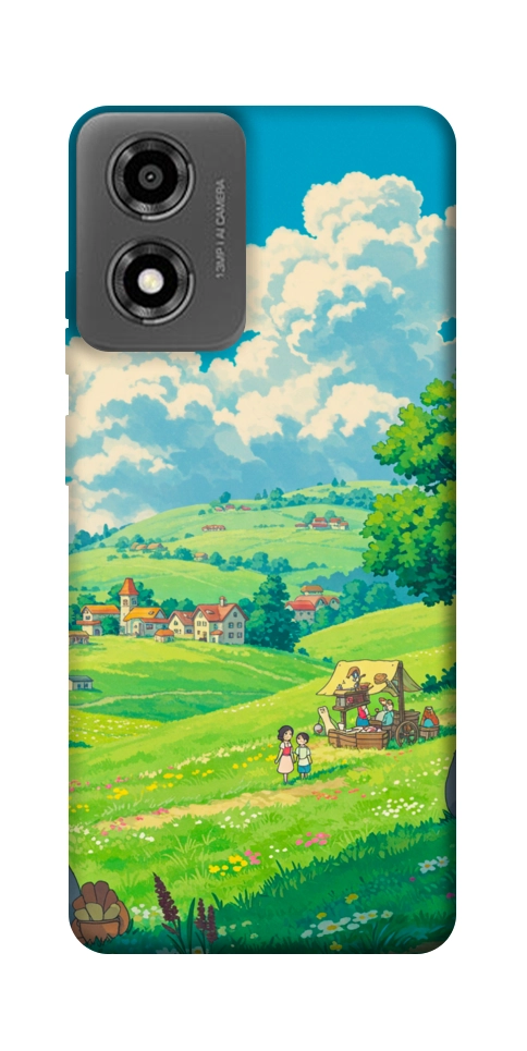 Чехол Miyazaki landscape для Motorola Moto E14