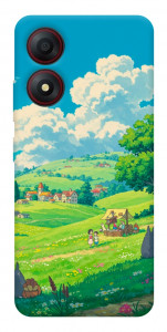 Чохол Miyazaki landscape для ZTE Blade A34 4G