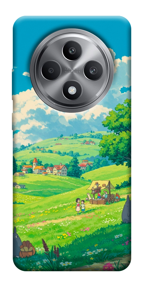 Чехол Miyazaki landscape для Oppo Reno 12 F 4G