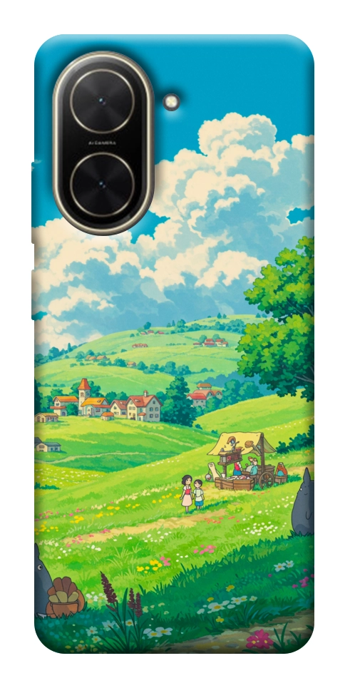Чехол Miyazaki landscape для Xiaomi Poco C71