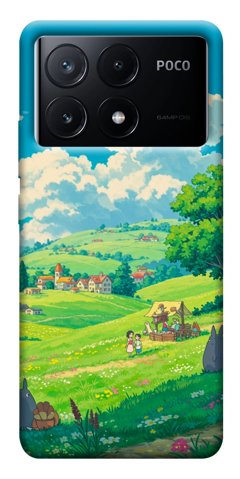 Чехол Miyazaki landscape для Xiaomi Poco X6 Pro
