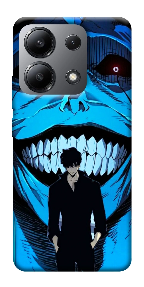 Чехол Solo leveling blue vibe для Xiaomi Redmi Note 13 4G