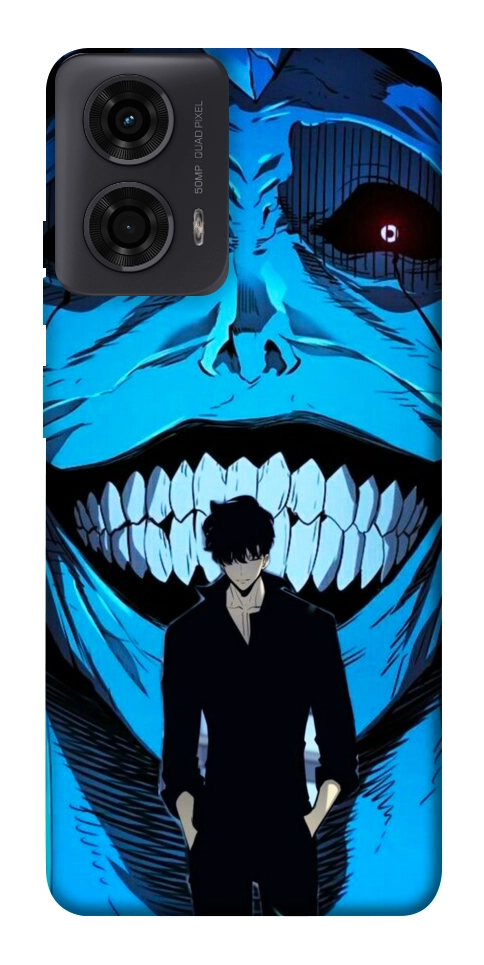 Чехол Solo leveling blue vibe для Motorola Moto G04