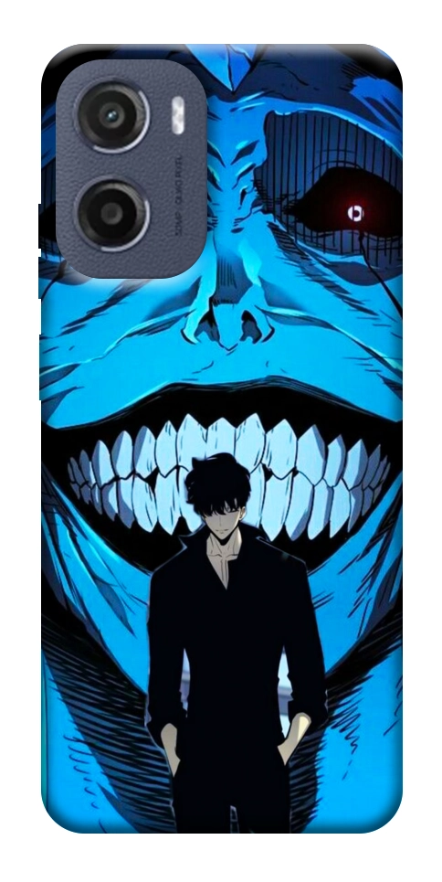 Чехол Solo leveling blue vibe для Motorola Moto E15