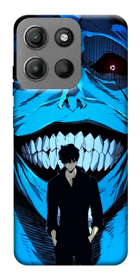 Чехол Solo leveling blue vibe для Motorola Moto G15 4G
