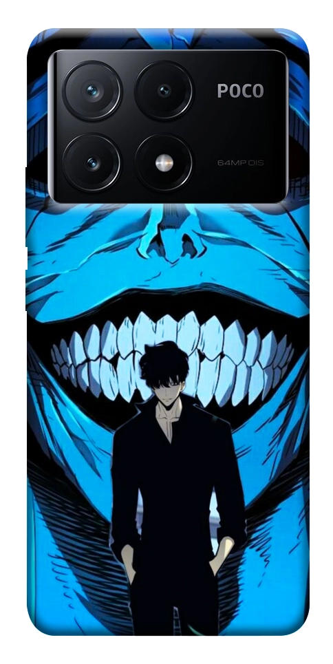 Чехол Solo leveling blue vibe для Xiaomi Poco X6 Pro